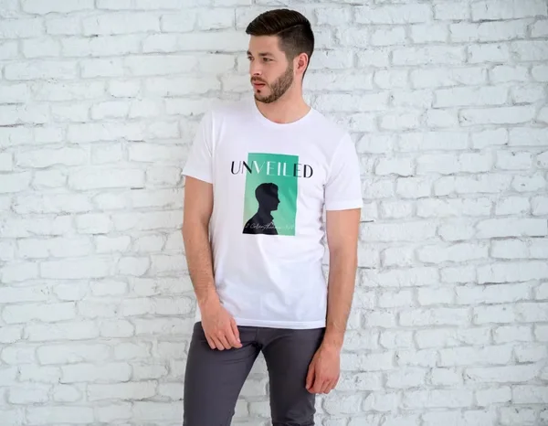 AJEC white T-shirt merch designed by Surge