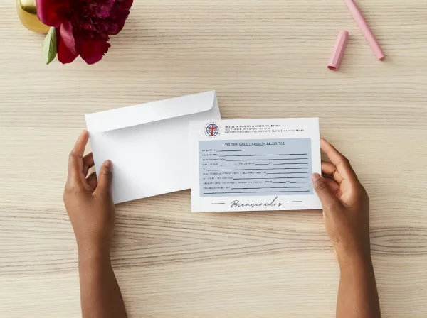 Bethel Church welcome letter and envelope designed by Surge