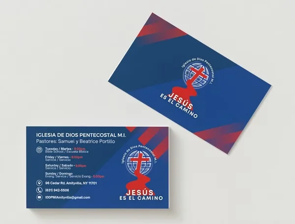 Jesús es el Camino church business cards designed by Surge